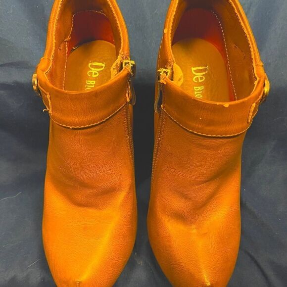 De Blossom Collection- Brown Leather Ankle Boots -  Size 6- - Picture 3 of 8